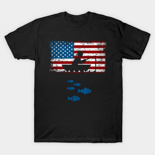 Boat Fishing T-Shirt by RadStar